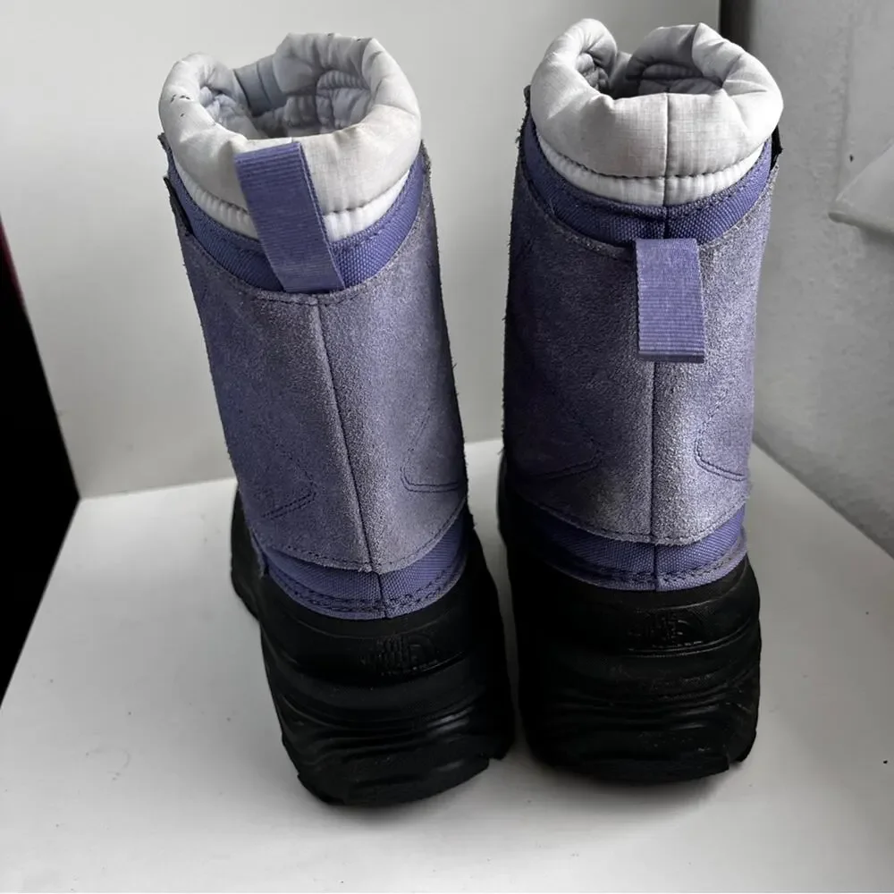 The North Face Youth Alpenglow V Waterproof Purple Winter Boots size 6